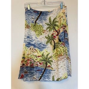 Key Lime Pie Tropical Pattern Skirt Size Medium
